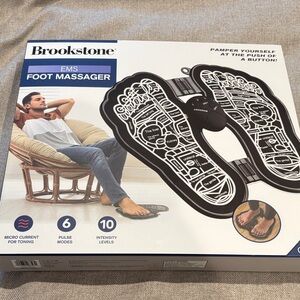 Brookstone Black EMS Foot Massager